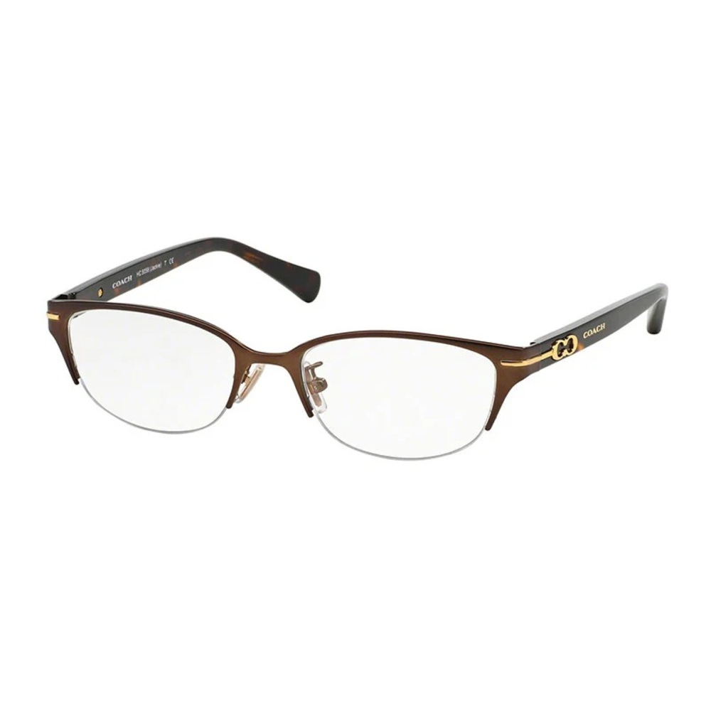 Coach Eyeglasses HC5058 9199 Satin Dark Brown/Dark Havana 49mm